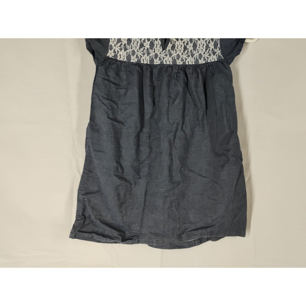 Healthtex Vintage Girls‎ 5T Denim Lace Dress Lightweight - Picture 6 of 7